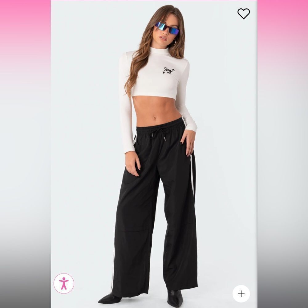 Edikted nylon track pants